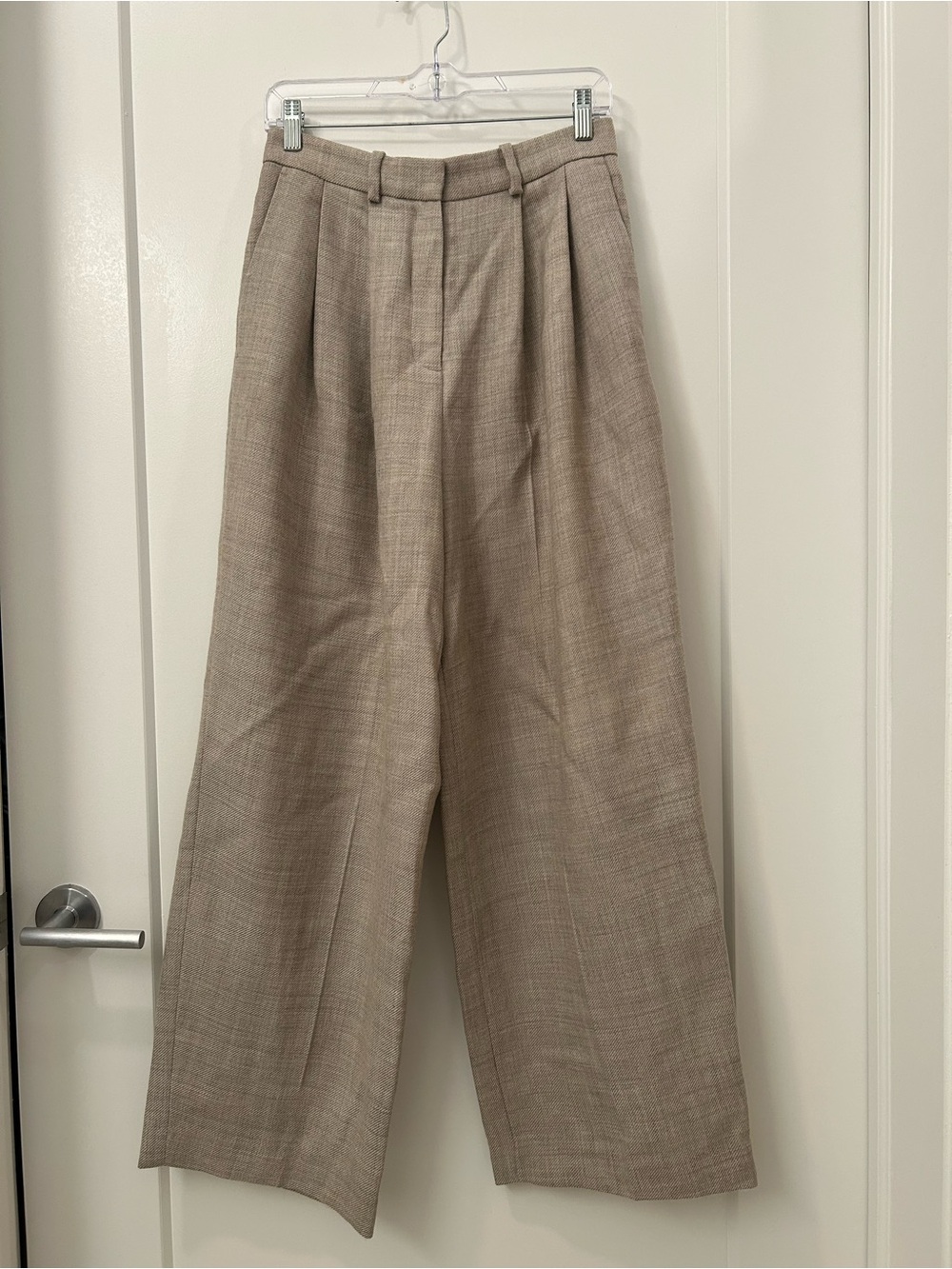 COS High-Waist Wide Leg Trouser Pants — Taupe - Picture 1 of 1